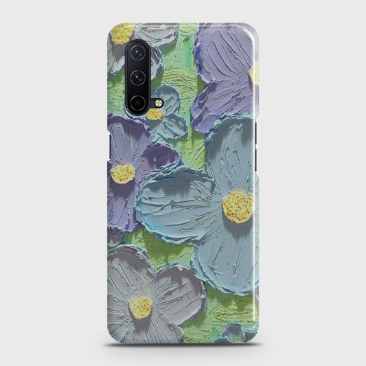 OnePlus Nord CE 5G  Cover - Floral Series - Design 1 - Purple & Aqua - Matte Finish - Snap On Hard Case with LifeTime Colors Guarantee