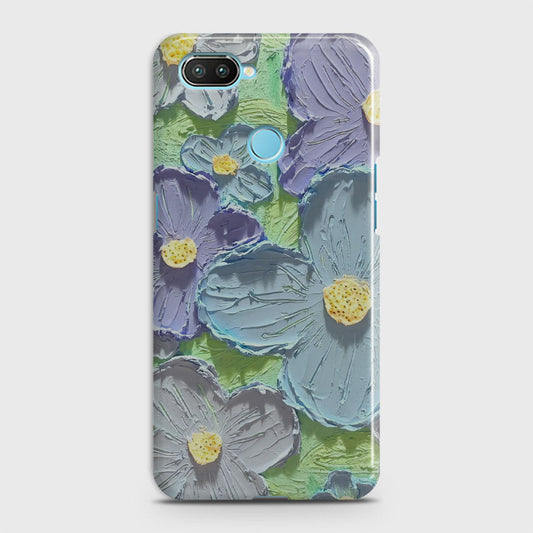 Oppo A5 with Sensor Cut Cover - Floral Series - Design 1 - Purple & Aqua - Matte Finish - Snap On Hard Case with LifeTime Colors Guarantee