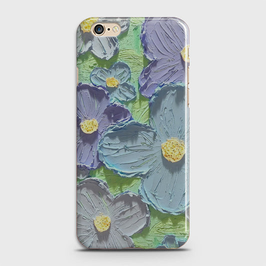 iPhone 6S Cover - Floral Series - Design 1 - Purple & Aqua - Matte Finish - Snap On Hard Case with LifeTime Colors Guarantee (Fast Delivery) (H)