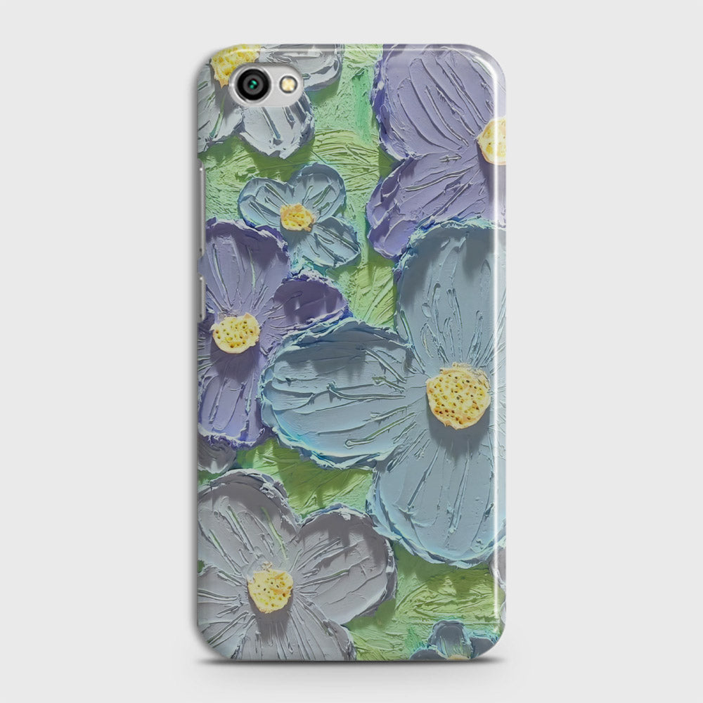 Xiaomi Redmi Note 5A Without Sensor Cover - Floral Series - Design 1 - Purple & Aqua - Matte Finish - Snap On Hard Case with LifeTime Colors Guarantee
