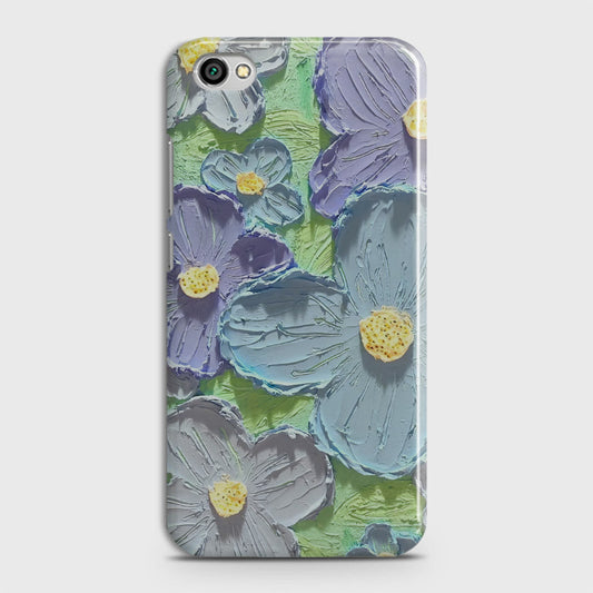 Xiaomi Redmi Note 5A Without Sensor Cover - Floral Series - Design 1 - Purple & Aqua - Matte Finish - Snap On Hard Case with LifeTime Colors Guarantee