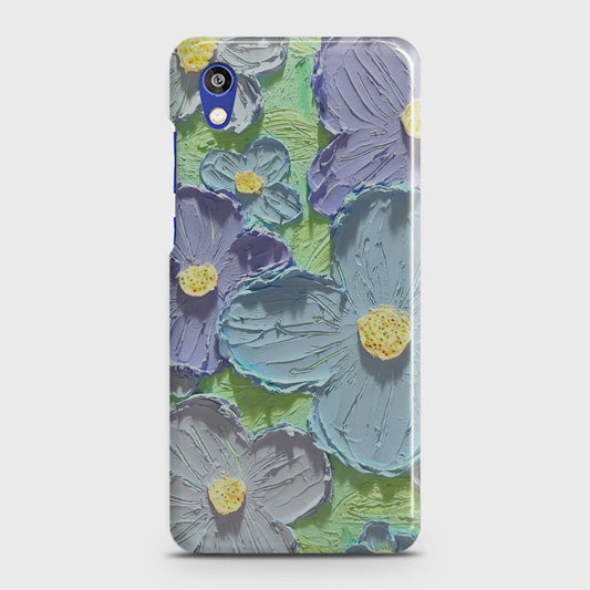 Honor 8S Cover - Floral Series - Design 1 - Purple & Aqua - Matte Finish - Snap On Hard Case with LifeTime Colors Guarantee