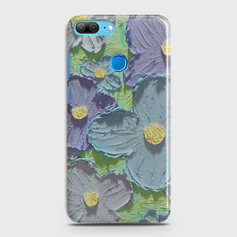 Huawei Honor 10 Cover - Floral Series - Design 1 - Purple & Aqua - Matte Finish - Snap On Hard Case with LifeTime Colors Guarantee