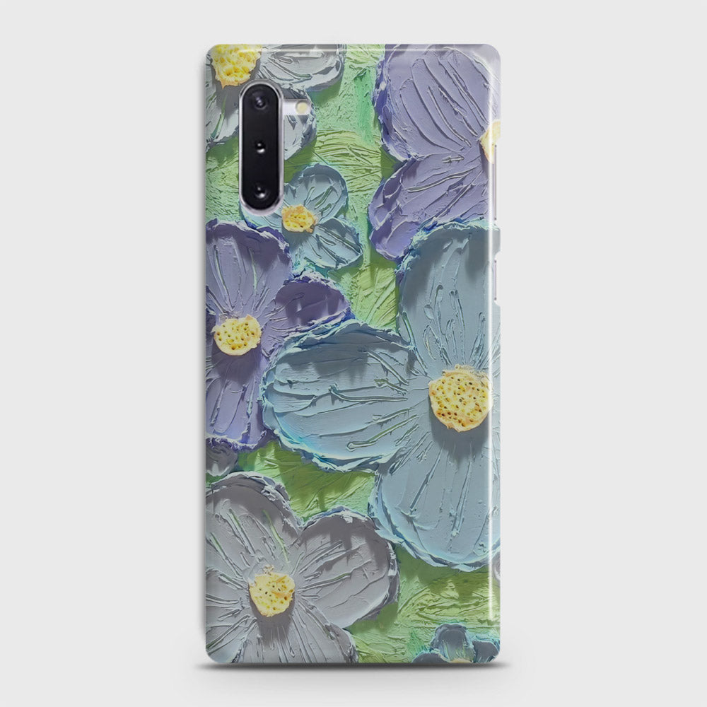 Samsung Galaxy Note 10 Cover - Floral Series - Design 1 - Purple & Aqua - Matte Finish - Snap On Hard Case with LifeTime Colors Guarantee