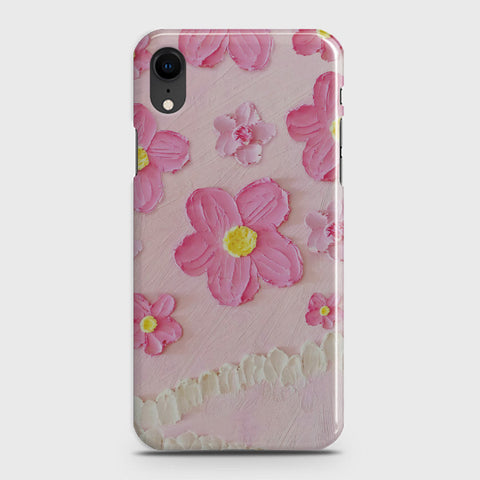 iPhone XR Cover - Floral Series - Design 2 - Pink - Matte Finish - Snap On Hard Case with LifeTime Colors Guarantee