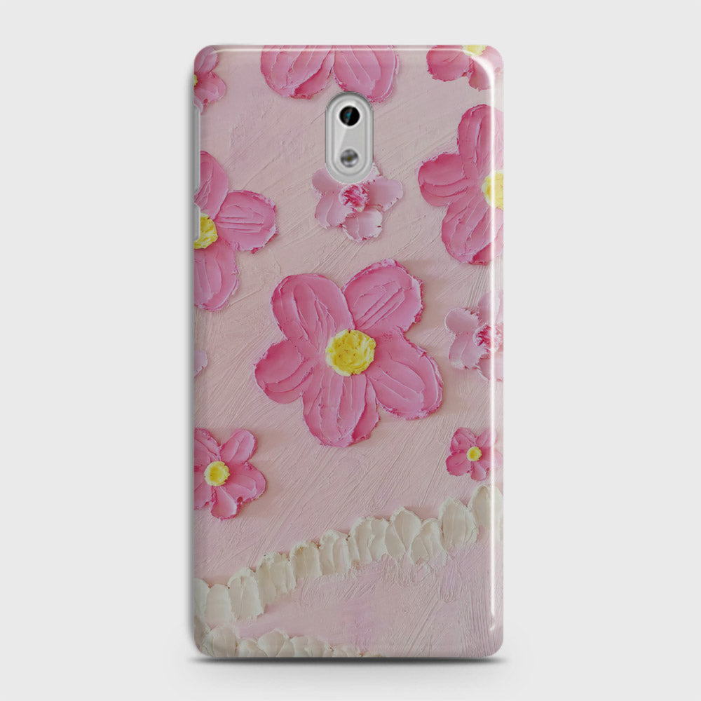 Nokia 3 Cover - Floral Series - Design 2 - Pink - Matte Finish - Snap On Hard Case with LifeTime Colors Guarantee