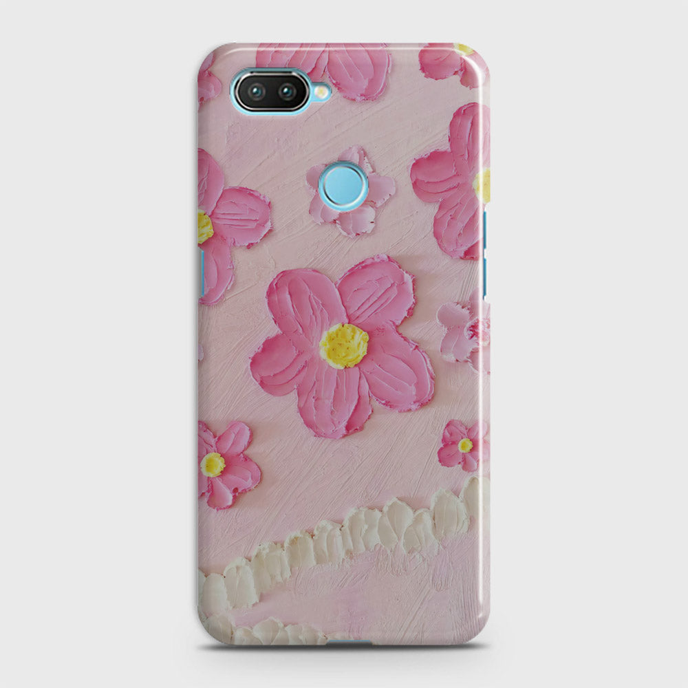 Oppo A5 with Sensor Cut Cover - Floral Series - Design 2 - Pink - Matte Finish - Snap On Hard Case with LifeTime Colors Guarantee