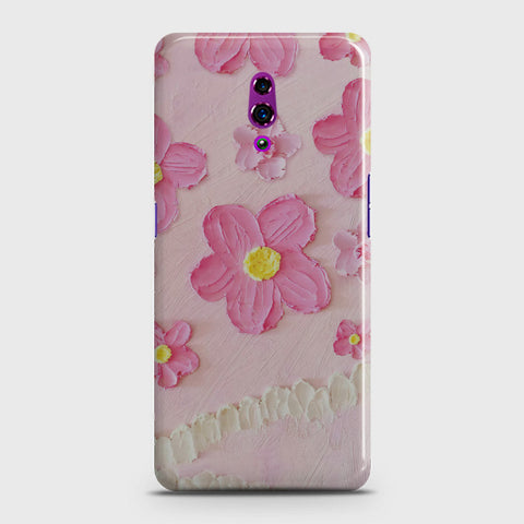 Oppo Reno Cover - Floral Series - Design 2 - Pink - Matte Finish - Snap On Hard Case with LifeTime Colors Guarantee
