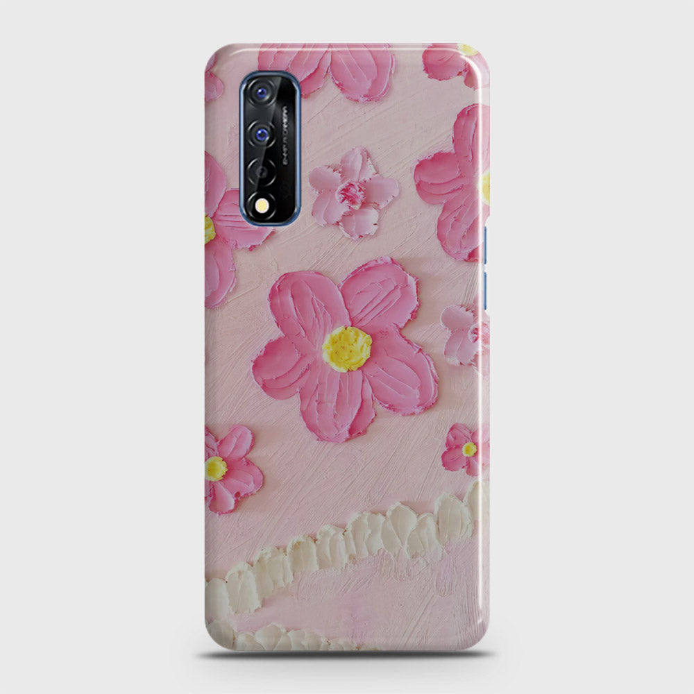 Realme Narzo 30 Cover - Floral Series - Design 2 - Pink - Matte Finish - Snap On Hard Case with LifeTime Colors Guarantee