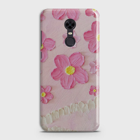 Redmi 5 Plus  Cover - Floral Series - Design 2 - Pink - Matte Finish - Snap On Hard Case with LifeTime Colors Guarantee