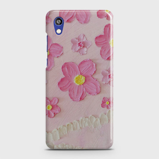 Honor 8S Cover - Floral Series - Design 2 - Pink - Matte Finish - Snap On Hard Case with LifeTime Colors Guarantee