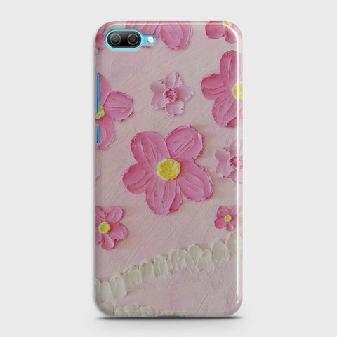 Huawei Honor 10 Lite Cover - Floral Series - Design 2 - Pink - Matte Finish - Snap On Hard Case with LifeTime Colors Guarantee