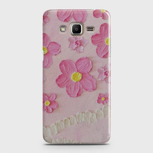 Samsung Galaxy J7 Core Cover - Floral Series - Design 2 - Pink - Matte Finish - Snap On Hard Case with LifeTime Colors Guarantee
