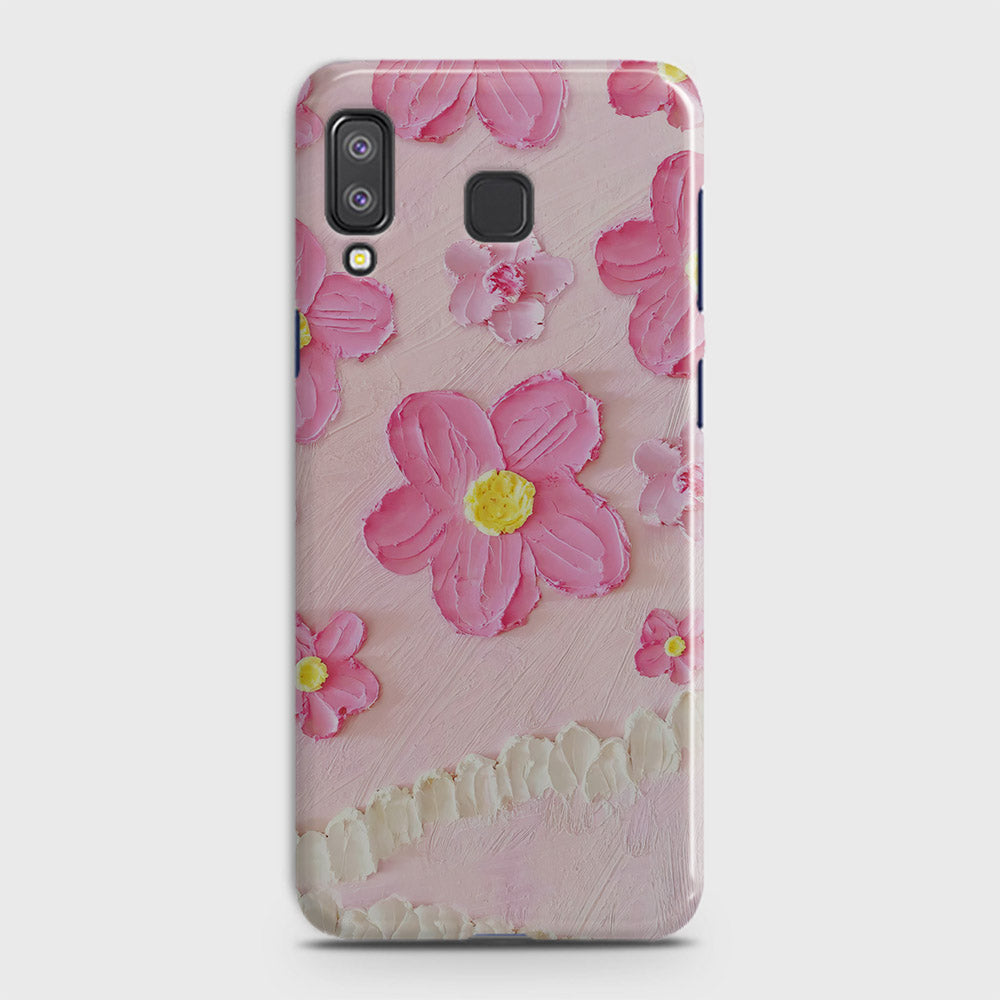 Samsung Galaxy A8 Star Cover - Floral Series - Design 2 - Pink - Matte Finish - Snap On Hard Case with LifeTime Colors Guarantee