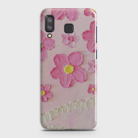 Samsung Galaxy A8 Star Cover - Floral Series - Design 2 - Pink - Matte Finish - Snap On Hard Case with LifeTime Colors Guarantee