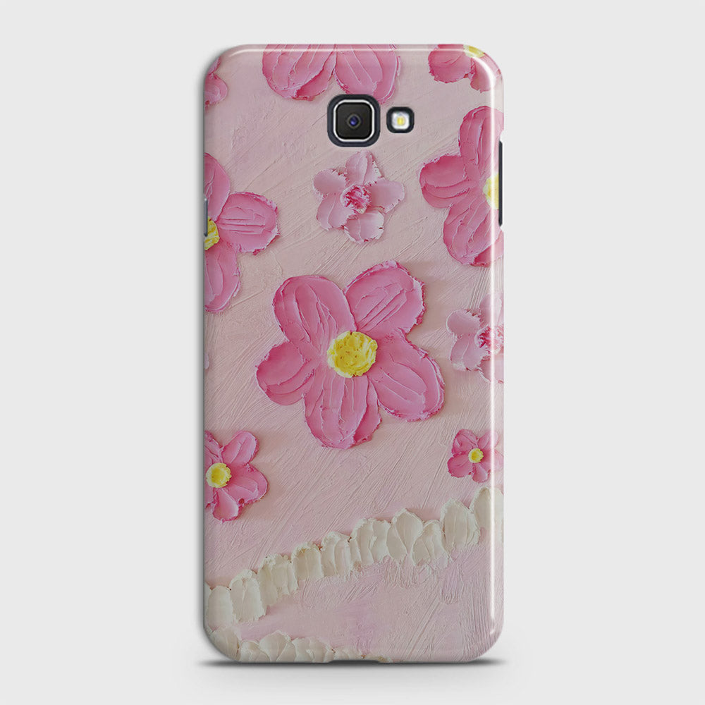 Samsung Galaxy J7 Prime Cover - Floral Series - Design 2 - Pink - Matte Finish - Snap On Hard Case with LifeTime Colors Guarantee
