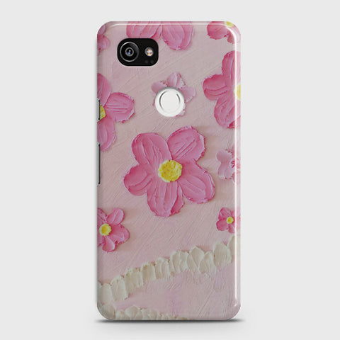 Google Pixel 2 XL Cover - Floral Series - Design 2 - Pink - Matte Finish - Snap On Hard Case with LifeTime Colors Guarantee