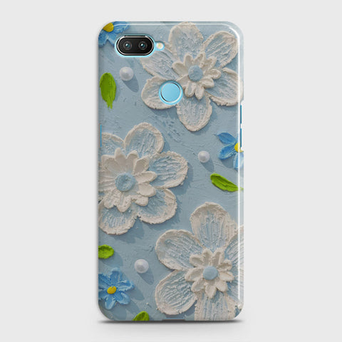 Oppo A5 with Sensor Cut Cover - Floral Series - Design 3 - Sky Blue - Matte Finish - Snap On Hard Case with LifeTime Colors Guarantee
