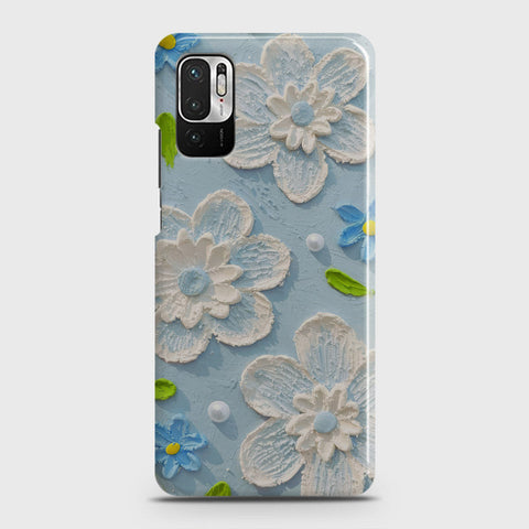 Xiaomi Redmi Note 10 5G Cover - Floral Series - Design 3 - Sky Blue - Matte Finish - Snap On Hard Case with LifeTime Colors Guarantee