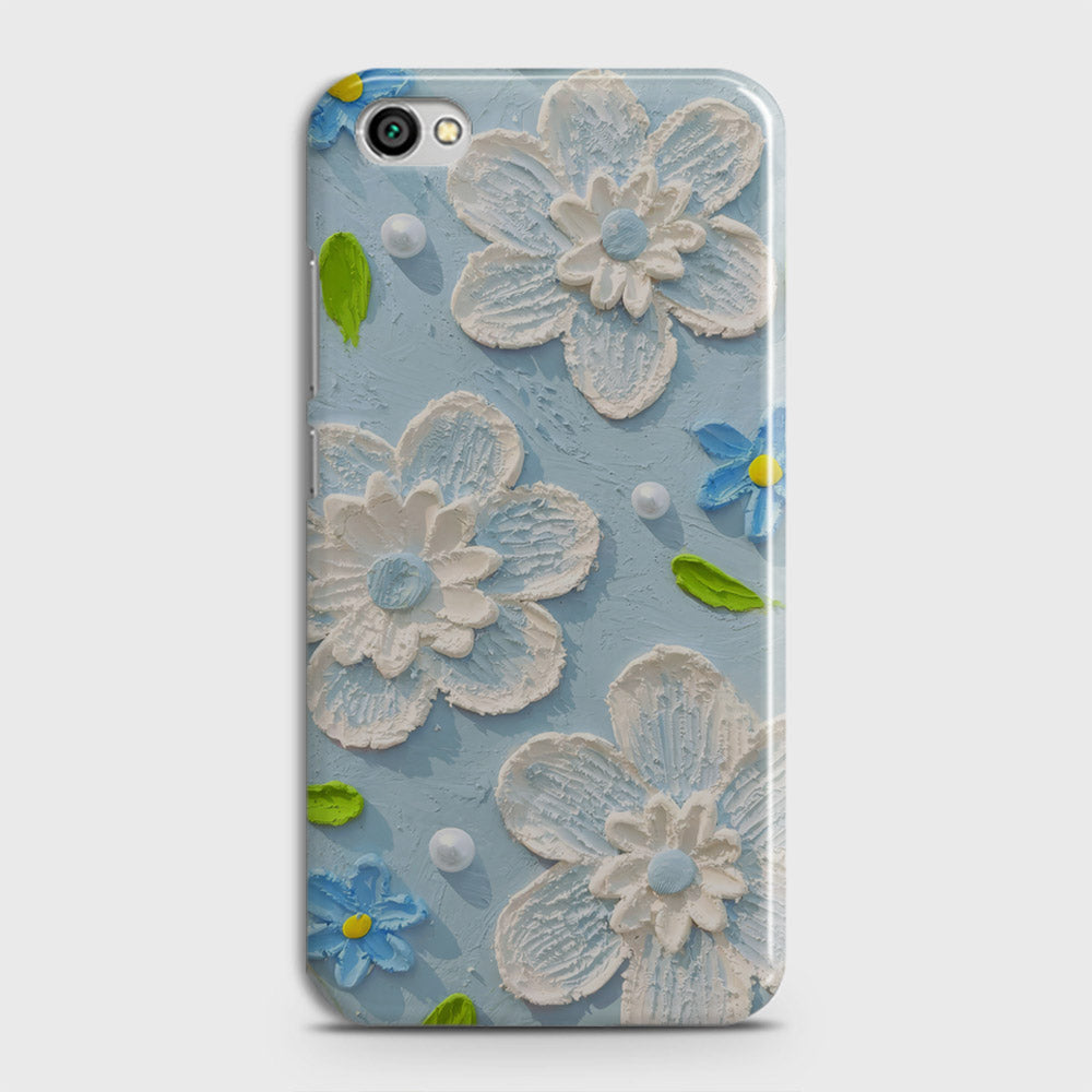Xiaomi Redmi Note 5A Without Sensor Cover - Floral Series - Design 3 - Sky Blue - Matte Finish - Snap On Hard Case with LifeTime Colors Guarantee