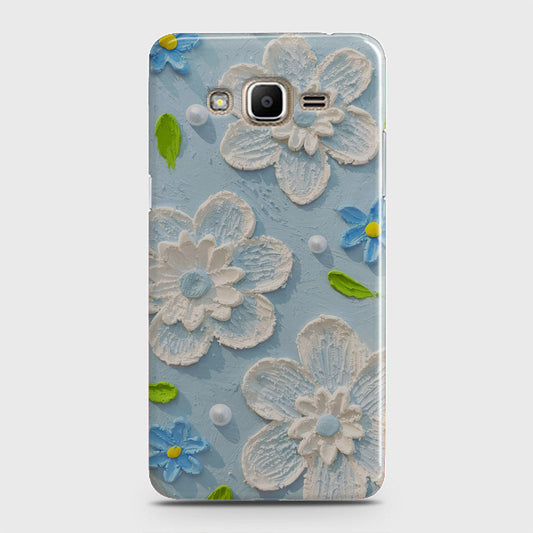Samsung Galaxy J7 Core Cover - Floral Series - Design 3 - Sky Blue - Matte Finish - Snap On Hard Case with LifeTime Colors Guarantee