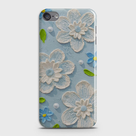 iPod Touch 6 Cover - Floral Series - Design 3 - Sky Blue - Matte Finish - Snap On Hard Case with LifeTime Colors Guarantee