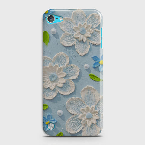 iPod Touch 5 Cover - Floral Series - Design 3 - Sky Blue - Matte Finish - Snap On Hard Case with LifeTime Colors Guarantee
