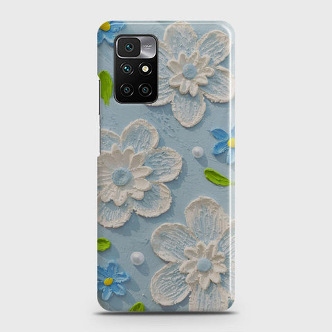 Xiaomi Redmi 10 Cover - Floral Series - Design 3 - Sky Blue - Matte Finish - Snap On Hard Case with LifeTime Colors Guarantee (Fast Delivery)(FS)