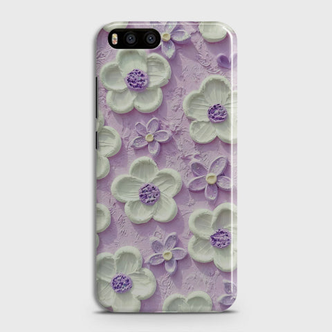 Xiaomi Mi 6  Cover - Floral Series - Design 4 - Purple & White - Matte Finish - Snap On Hard Case with LifeTime Colors Guarantee