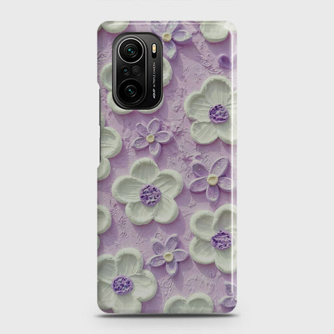 Xiaomi Mi 11i Cover - Floral Series - Design 4 - Purple & White - Matte Finish - Snap On Hard Case with LifeTime Colors Guarantee