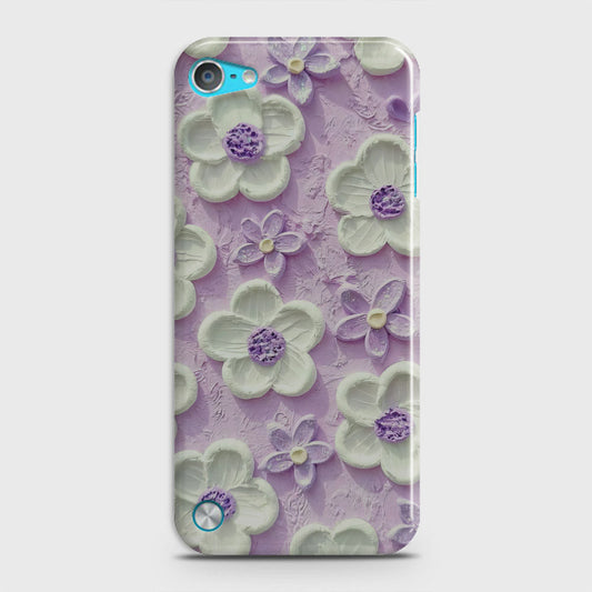 iPod Touch 5 Cover - Floral Series - Design 4 - Purple & White - Matte Finish - Snap On Hard Case with LifeTime Colors Guarantee