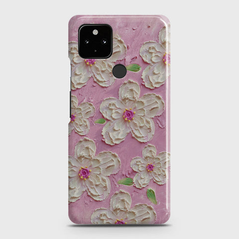 Google Pixel 5 Cover - Floral Series - Design 5 - Pink & White - Matte Finish - Snap On Hard Case with LifeTime Colors Guarantee