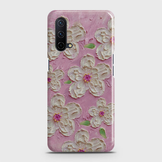 OnePlus Nord CE 5G  Cover - Floral Series - Design 5 - Pink & White - Matte Finish - Snap On Hard Case with LifeTime Colors Guarantee