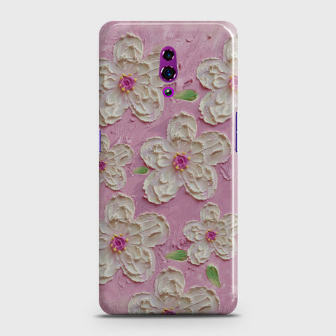 Oppo Reno Cover - Floral Series - Design 5 - Pink & White - Matte Finish - Snap On Hard Case with LifeTime Colors Guarantee