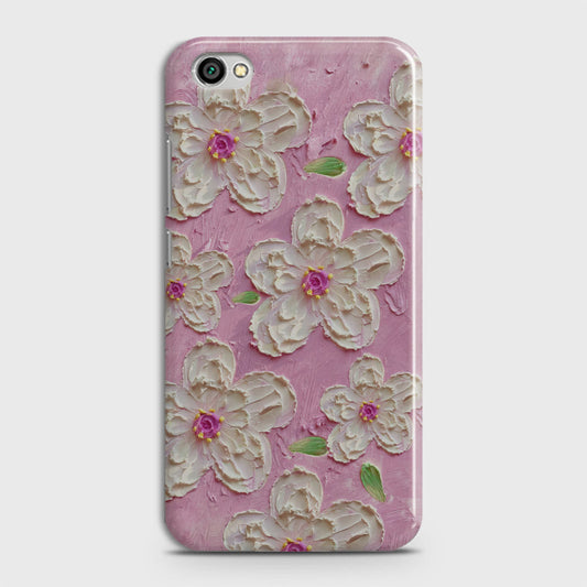 Xiaomi Redmi Note 5A Without Sensor Cover - Floral Series - Design 5 - Pink & White - Matte Finish - Snap On Hard Case with LifeTime Colors Guarantee