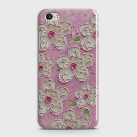 Xiaomi Redmi Note 5A Without Sensor Cover - Floral Series - Design 5 - Pink & White - Matte Finish - Snap On Hard Case with LifeTime Colors Guarantee