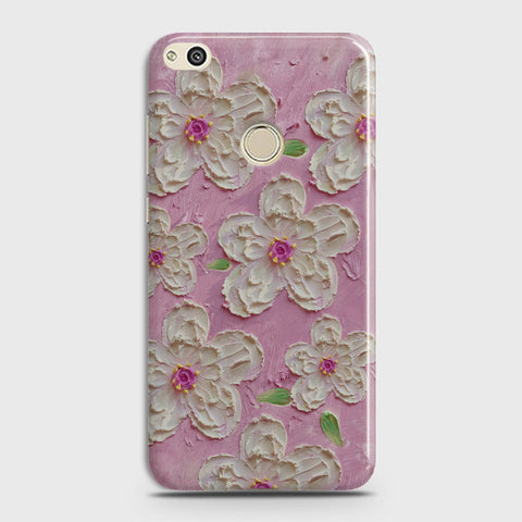 Huawei Honor 8C Cover - Floral Series - Design 5 - Pink & White - Matte Finish - Snap On Hard Case with LifeTime Colors Guarantee