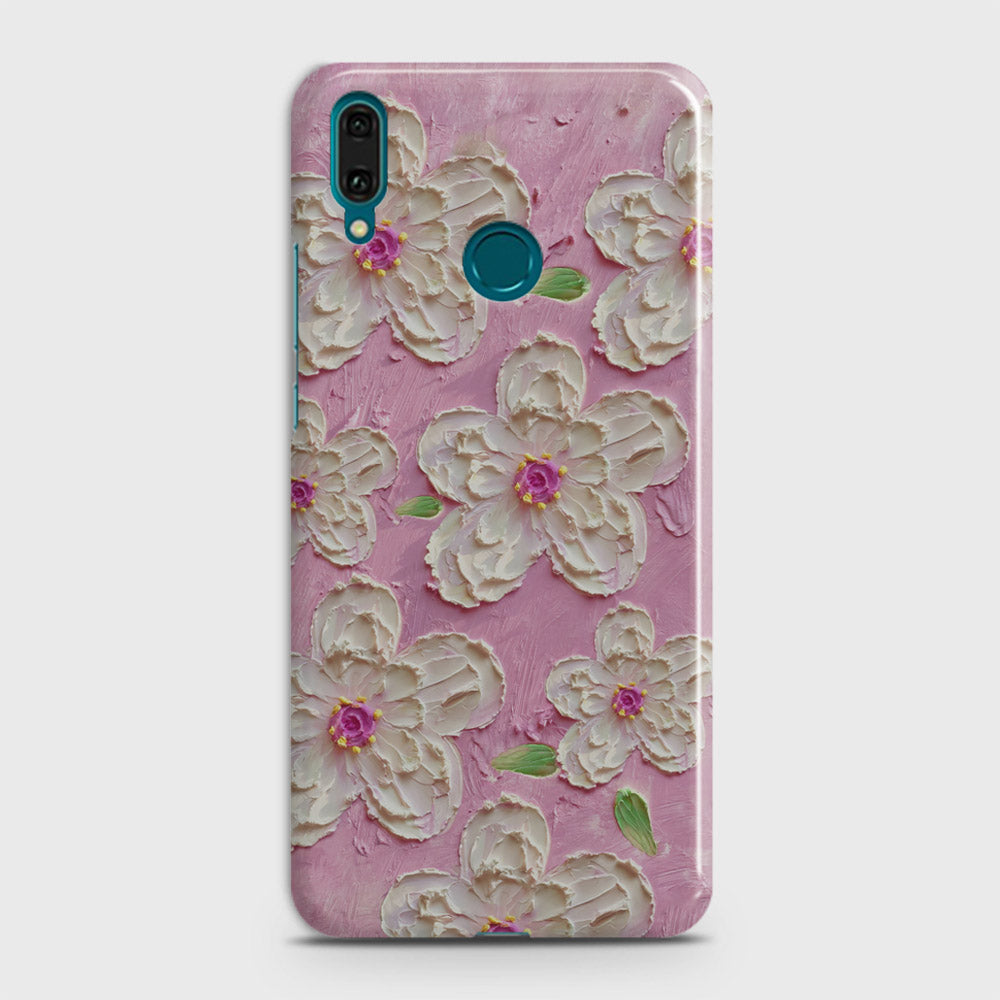Huawei P Smart Plus Cover - Floral Series - Design 5 - Pink & White - Matte Finish - Snap On Hard Case with LifeTime Colors Guarantee