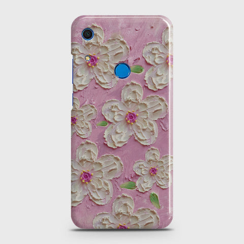 Huawei Y6s 2019 Cover - Floral Series - Design 5 - Pink & White - Matte Finish - Snap On Hard Case with LifeTime Colors Guarantee