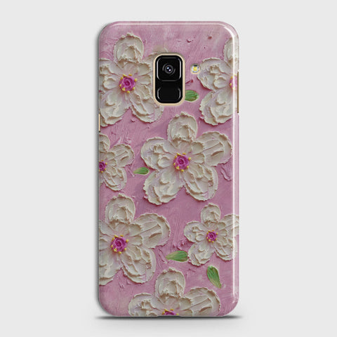 Samsung Galaxy A6 2018 Cover - Floral Series - Design 5 - Pink & White - Matte Finish - Snap On Hard Case with LifeTime Colors Guarantee