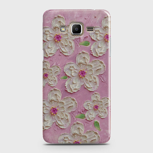 Samsung Galaxy J7 Core Cover - Floral Series - Design 5 - Pink & White - Matte Finish - Snap On Hard Case with LifeTime Colors Guarantee