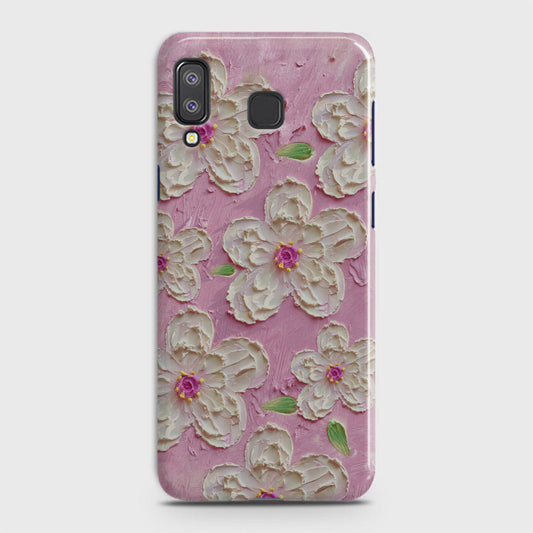 Samsung Galaxy A9 Star Cover - Floral Series - Design 5 - Pink & White - Matte Finish - Snap On Hard Case with LifeTime Colors Guarantee