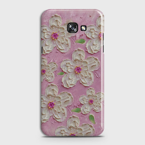 Samsung Galaxy A5 2017 Cover - Floral Series - Design 5 - Pink & White - Matte Finish - Snap On Hard Case with LifeTime Colors Guarantee (Fast Delivery)