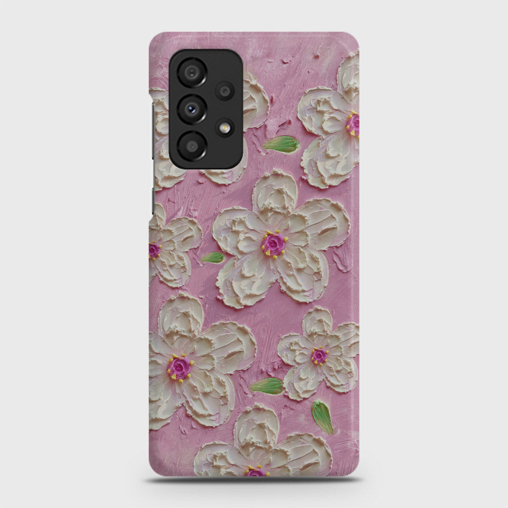 Samsung Galaxy A23 Cover - Floral Series - Design 5 - Pink & White - Matte Finish - Snap On Hard Case with LifeTime Colors Guarantee (Fast Delivery)