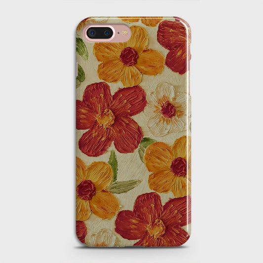 iPhone 8 Plus Cover - Floral Series - Design 6 - Red & Orange - Matte Finish - Snap On Hard Case with LifeTime Colors Guarantee