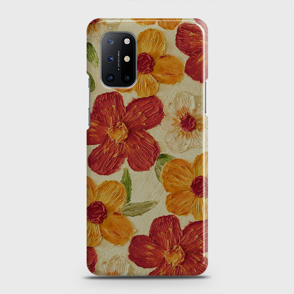 OnePlus 8T  Cover - Floral Series - Design 6 - Red & Orange - Matte Finish - Snap On Hard Case with LifeTime Colors Guarantee