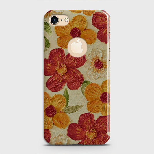 iPhone 7 Cover - Floral Series - Design 6 - Red & Orange - Matte Finish - Snap On Hard Case with LifeTime Colors Guarantee