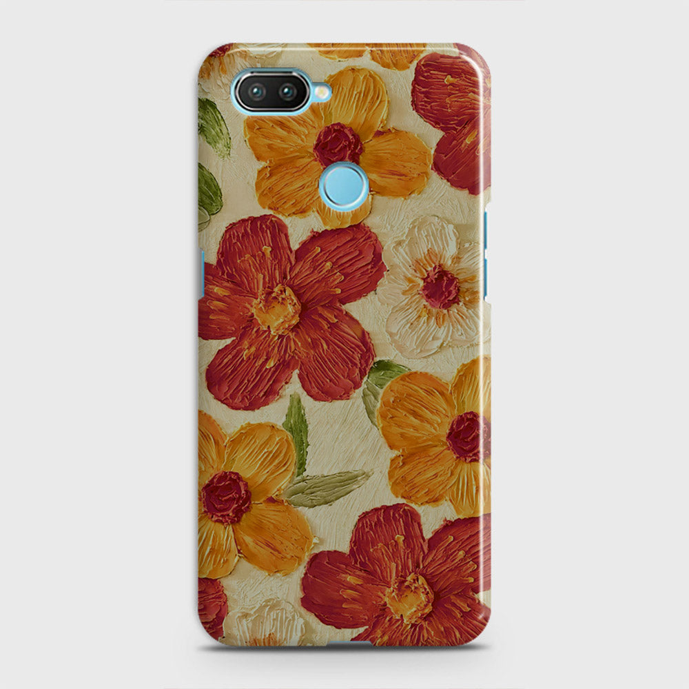 Oppo A5 with Sensor Cut Cover - Floral Series - Design 6 - Red & Orange - Matte Finish - Snap On Hard Case with LifeTime Colors Guarantee