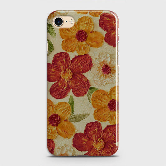 iPhone 7 Cover - Floral Series - Design 6 - Red & Orange - Matte Finish - Snap On Hard Case with LifeTime Colors Guarantee