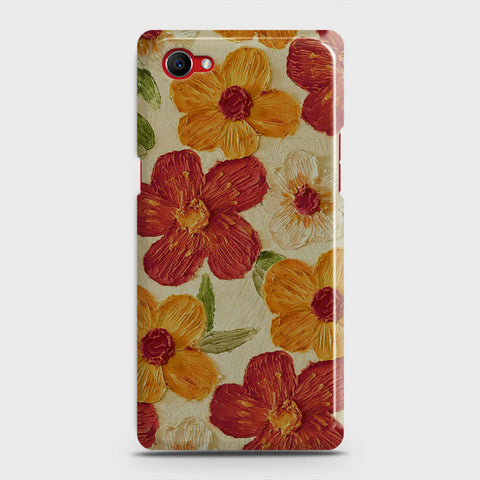 Oppo F7 Youth Cover - Floral Series - Design 6 - Red & Orange - Matte Finish - Snap On Hard Case with LifeTime Colors Guarantee